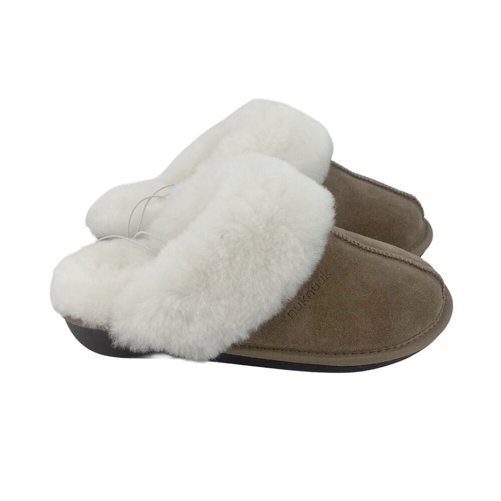 NukNuuk Women's Leather Slippers | Brown | Shearling | Leather | Various Sizes